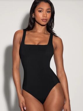 TA3 Squarey Snatched Waist Lace Up Corset Back Black XS Regular/ Long